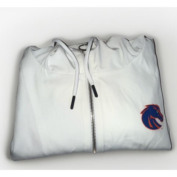 Boise State Broncos Jacket Unisex XL White Mascot Track Windbreaker Full Zip - Picture 3 of 7